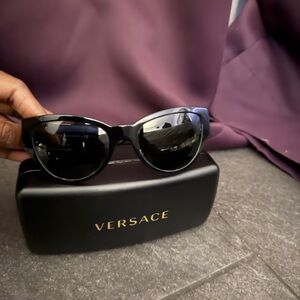 Versace Elegant Black Sunglasses for Women